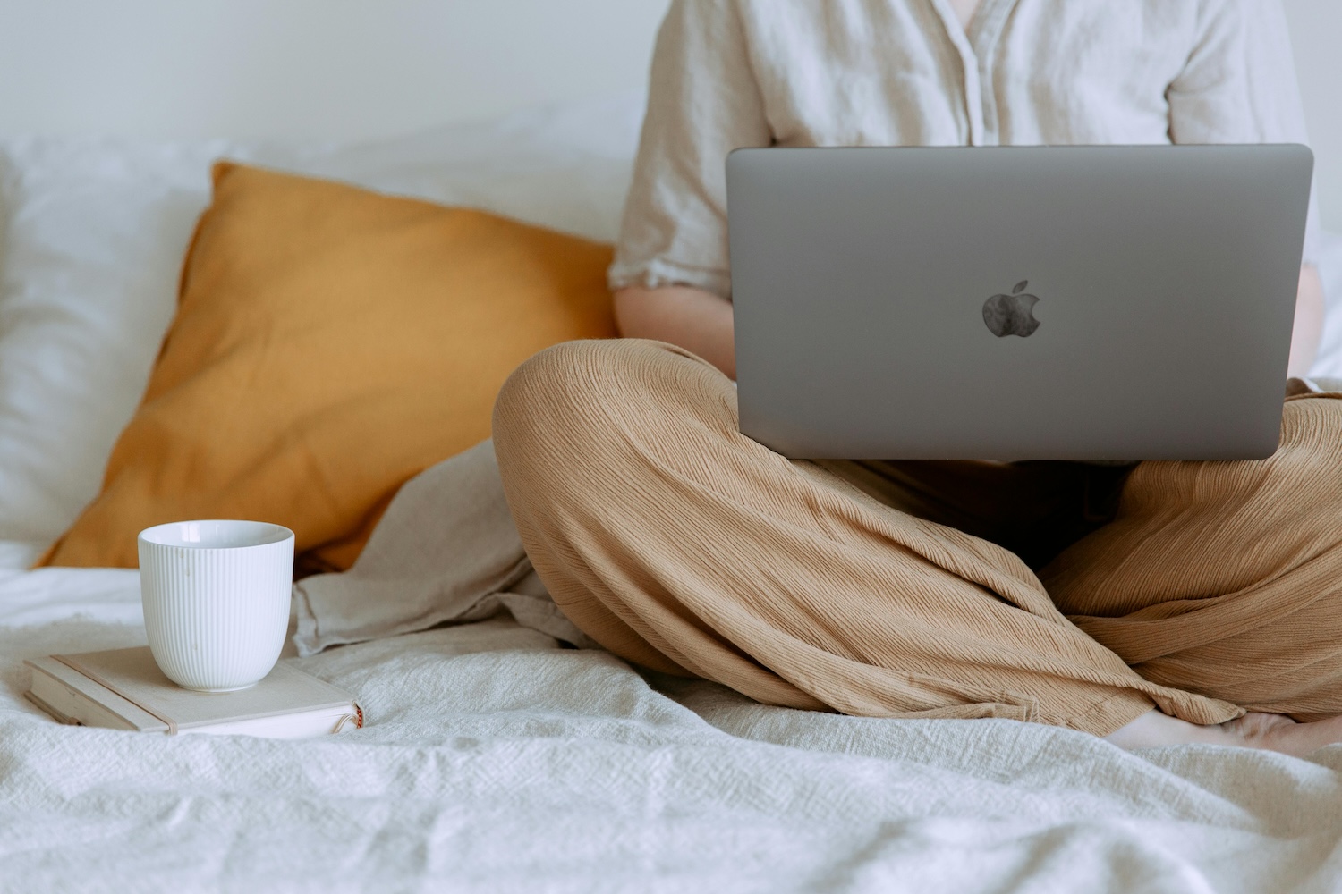 woman working on laptop