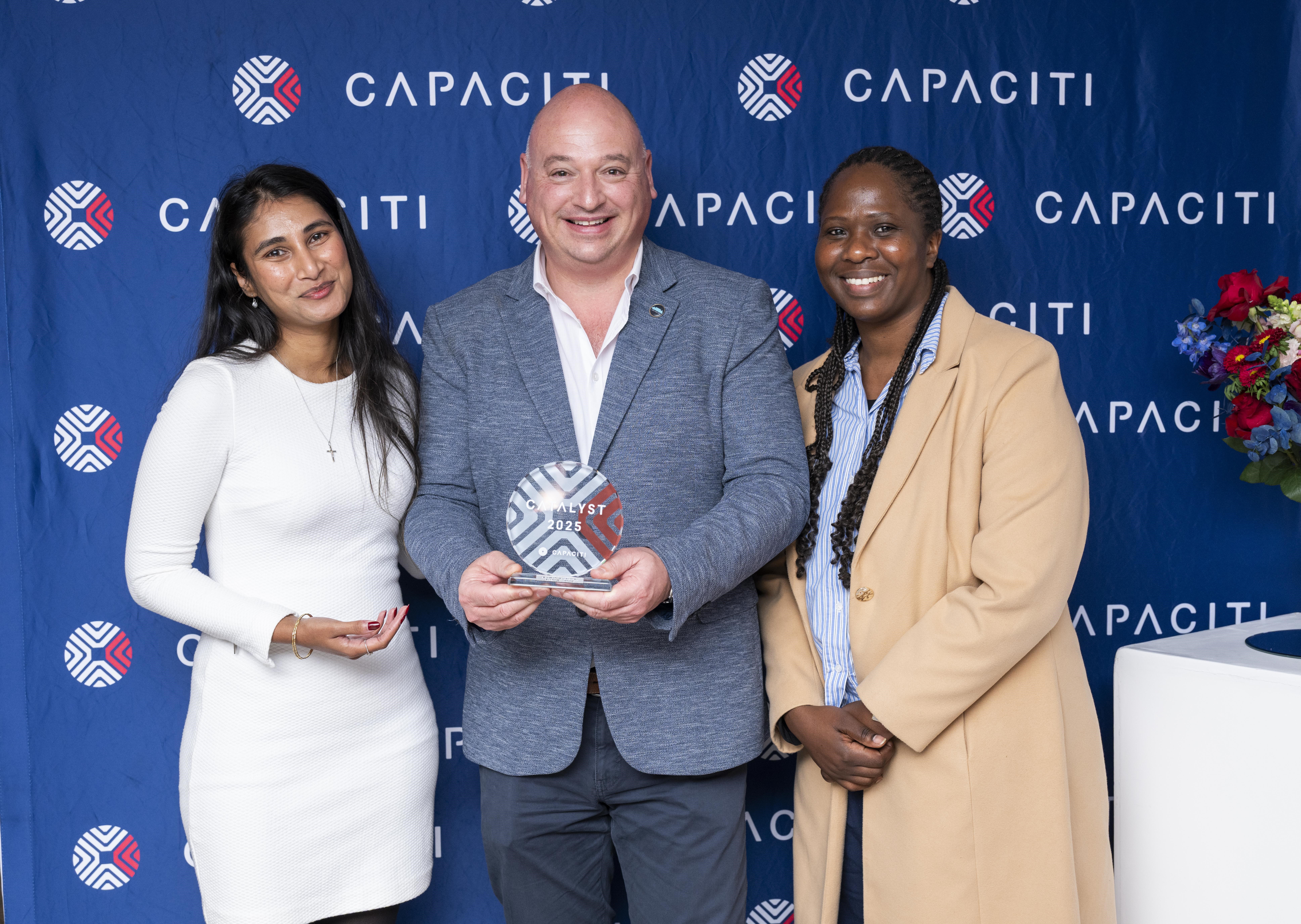 Image: Jamie Leigh Govender (Marketing Manager), Alderman James Vos (Mayco Member for Economic Growth) & Naomi Ncube (Acting Creative Director)